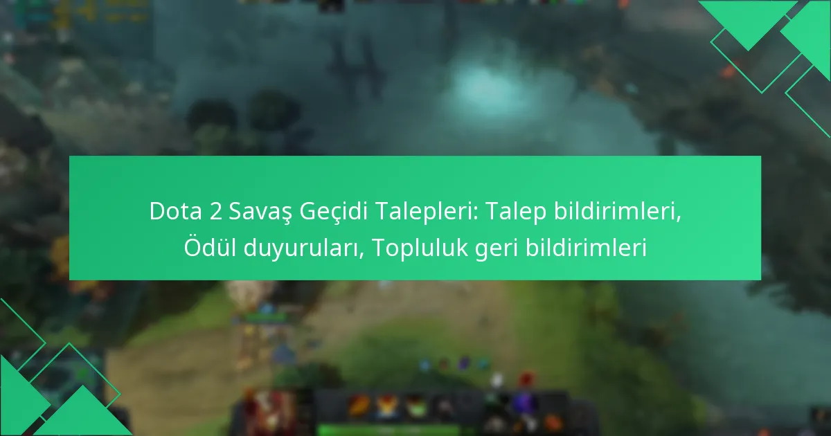 Dota 2 Savaş Geçidi Talepleri: Talep bildirimleri, Ödül duyuruları, Topluluk geri bildirimleri