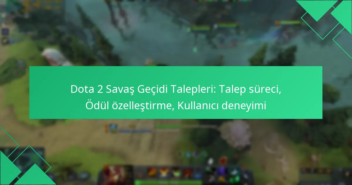 Dota 2 Savaş Geçidi Talepleri: Talep süreci, Ödül özelleştirme, Kullanıcı deneyimi